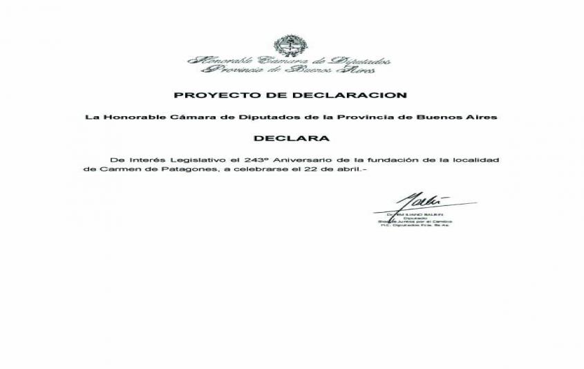 PROYECTO DE DECLARACION